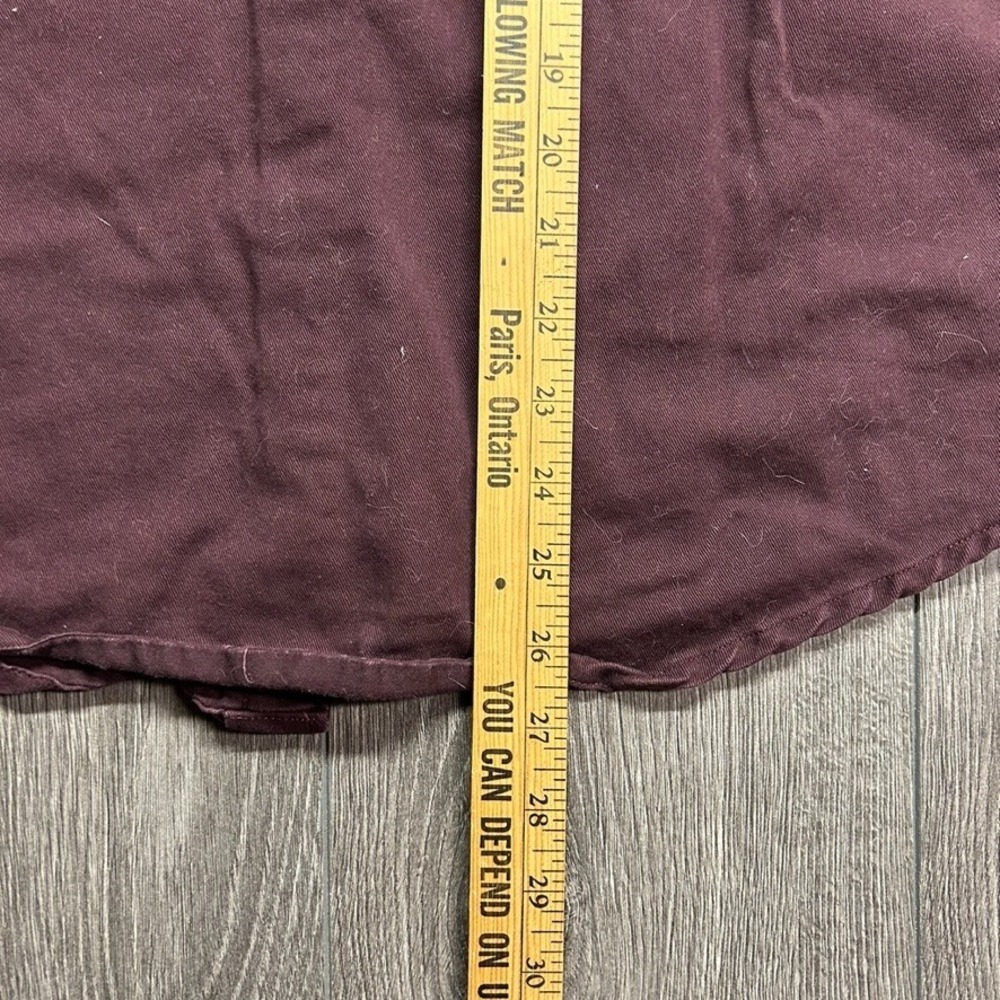 Ralph Lauren Mens Custom Fit Military Shirt Burgundy Space Patch Elbow Pads M - Picture 6 of 8